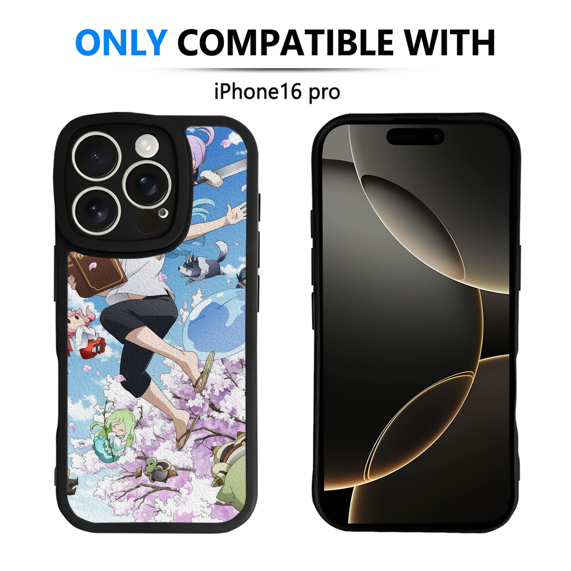 （画像用） 転スラ Regarding Reincarnated to Slime 【iPhone 16シリーズ対応】シリコンスマホケース（レザー調） 材質：シリコン